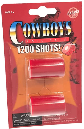 Parris Cowboys Paper Roll Caps Refill – 1200 Shots Total (Made in Germany) Toy Cap Gun Ammo