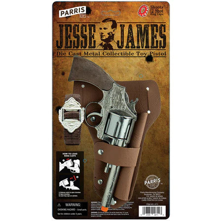 Parris Jesse James Holster Set – 12 Shot Toy Cap Gun with Belt and Holster
